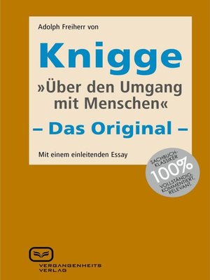 cover image of Über den Umgang mit Menschen